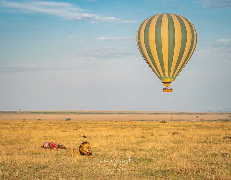 hot air balloon ride in Kenya